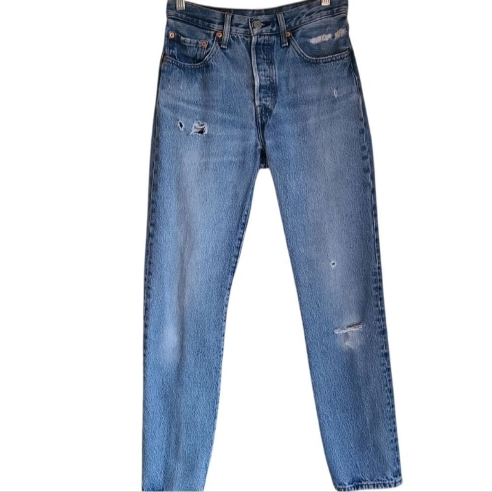 levis 501 premium denim big E button fly straight leg jeans size 26